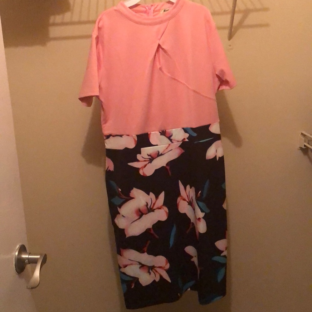 Pink flower dress